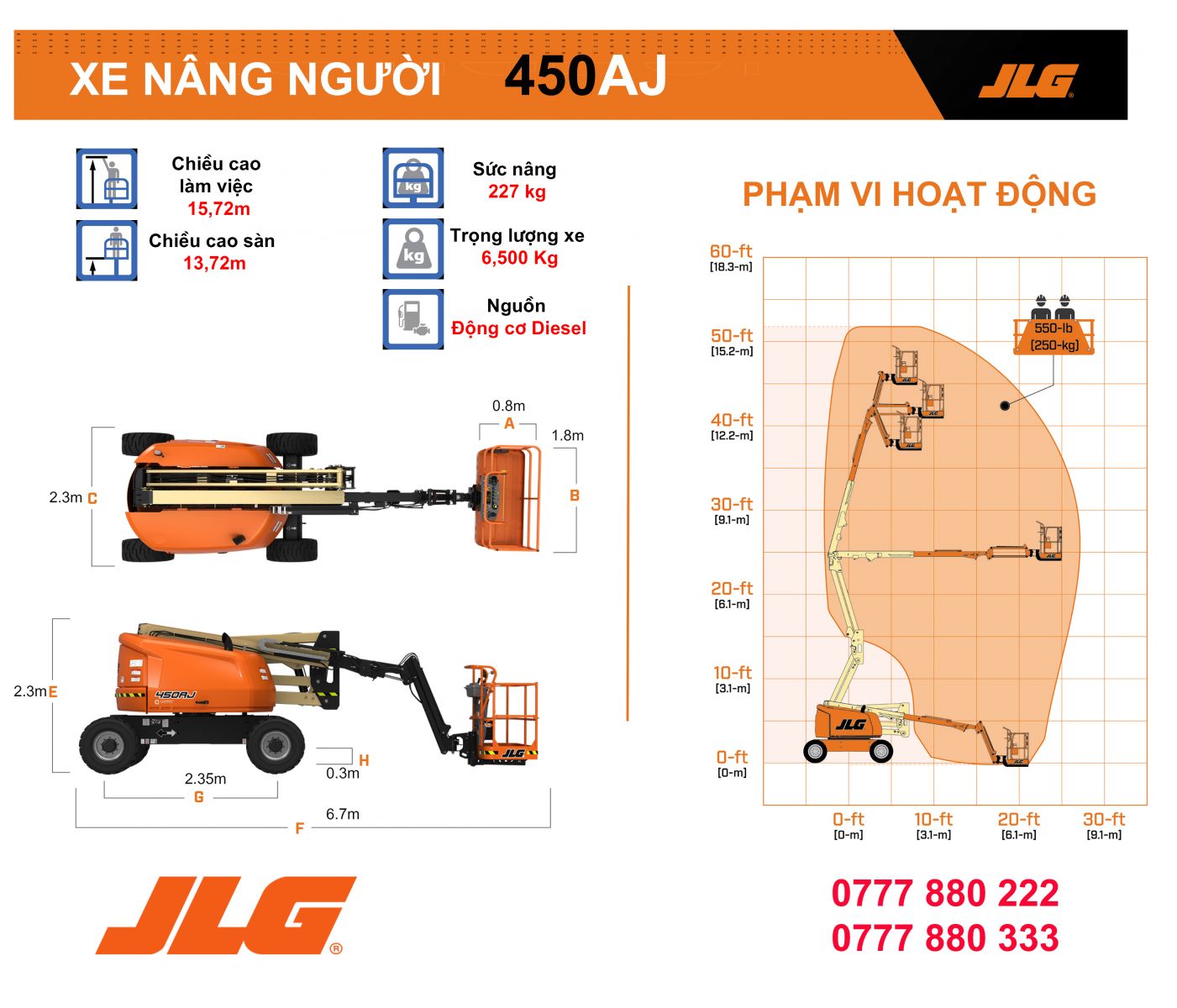 JLG 450AJ-Specs