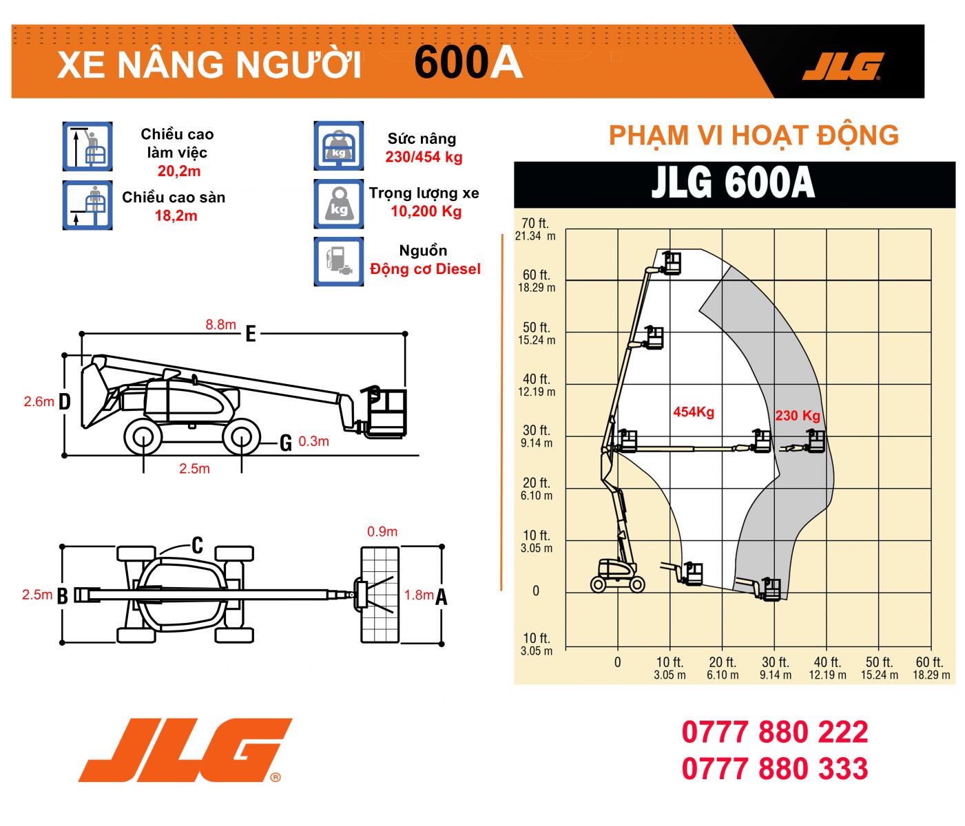 JLG-600A-Specs