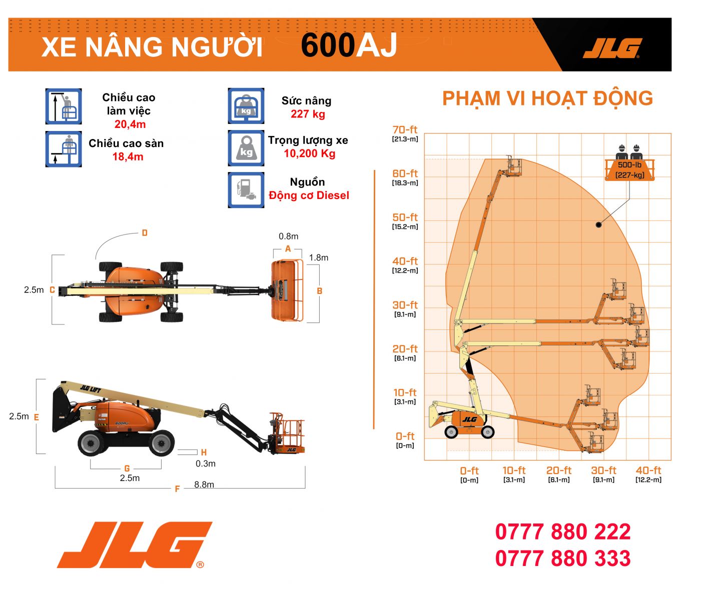 JLG-600AJ-Specs
