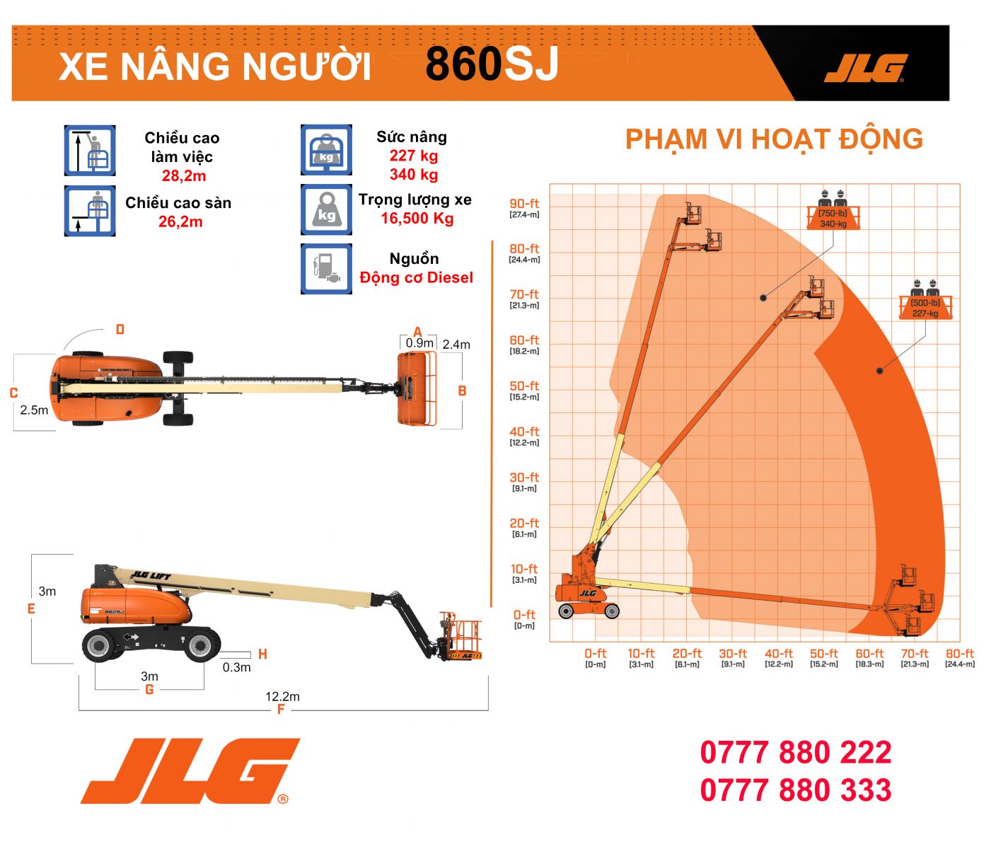 JLG860SJ-Specs